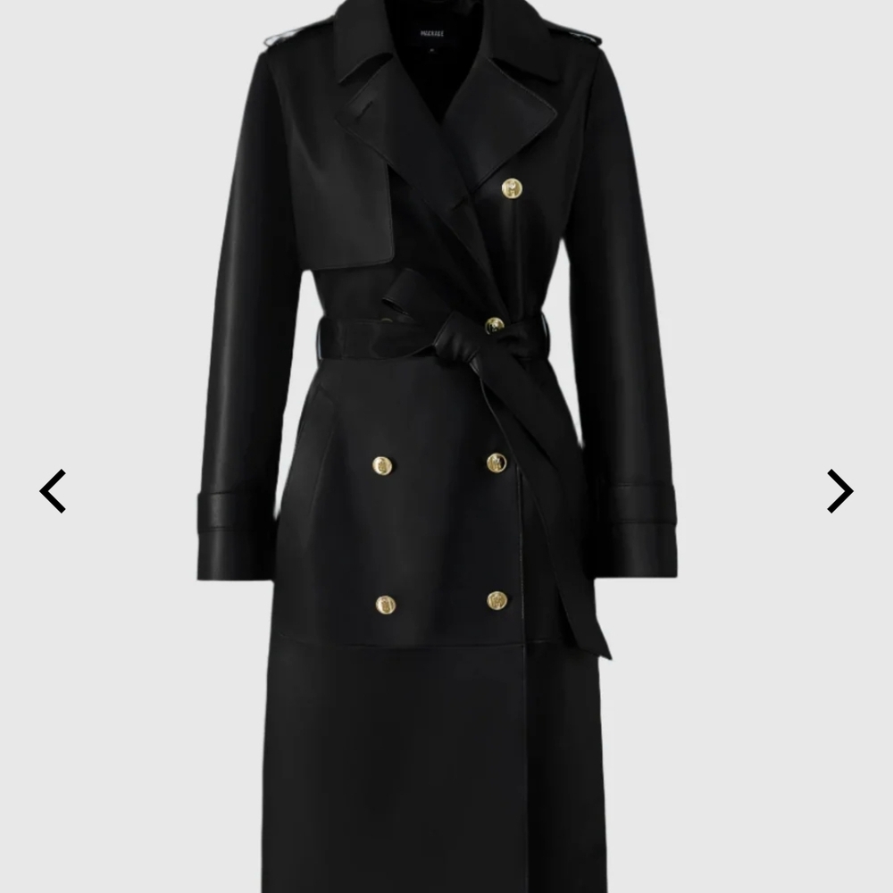 Mackage GAEL-V Black Women's Trench Coat Size M NEW W TAGS - Picture 11 of 16